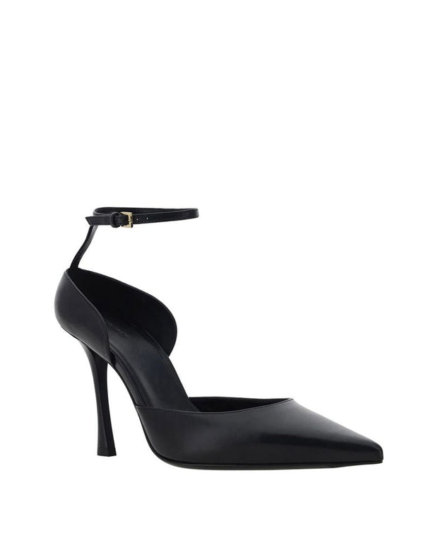 Black Lamb Leather High Heel Pumps