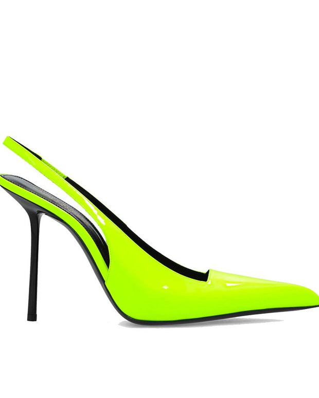 Yellow Calfskin High Heel Pumps