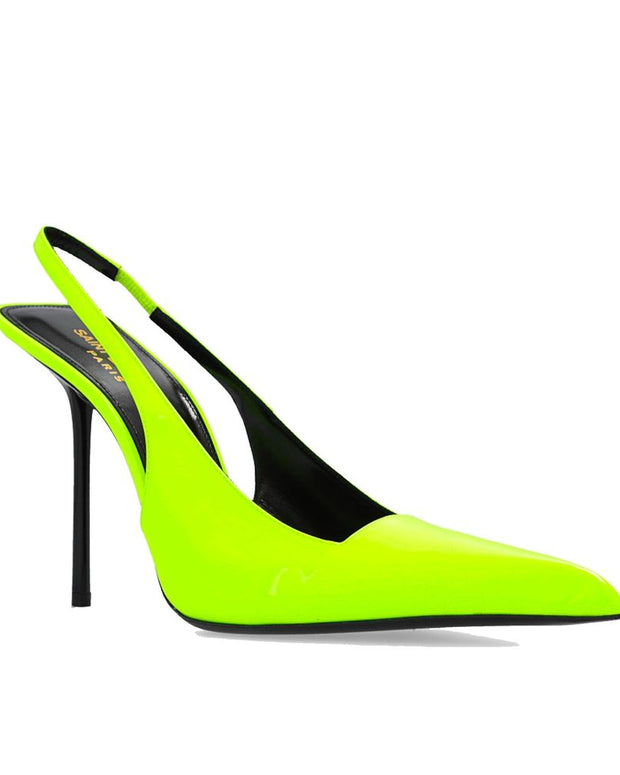 Yellow Calfskin High Heel Pumps