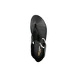 Black Calfskin Strap-On Sandals