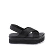 Black Recycled Polyester Platform Sandals