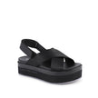 Black Recycled Polyester Platform Sandals