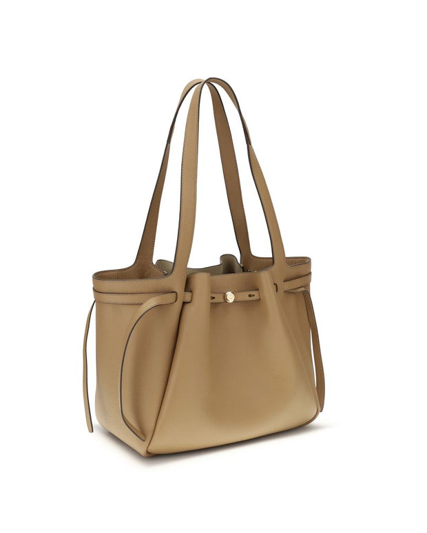 Beige Leather Handbag