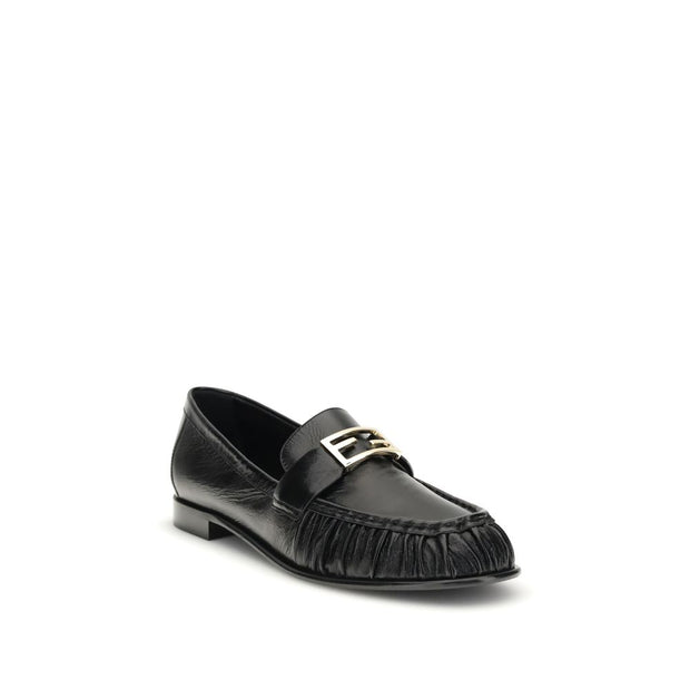 Black Calf Leather Bos Taurus Slip-On Loafers
