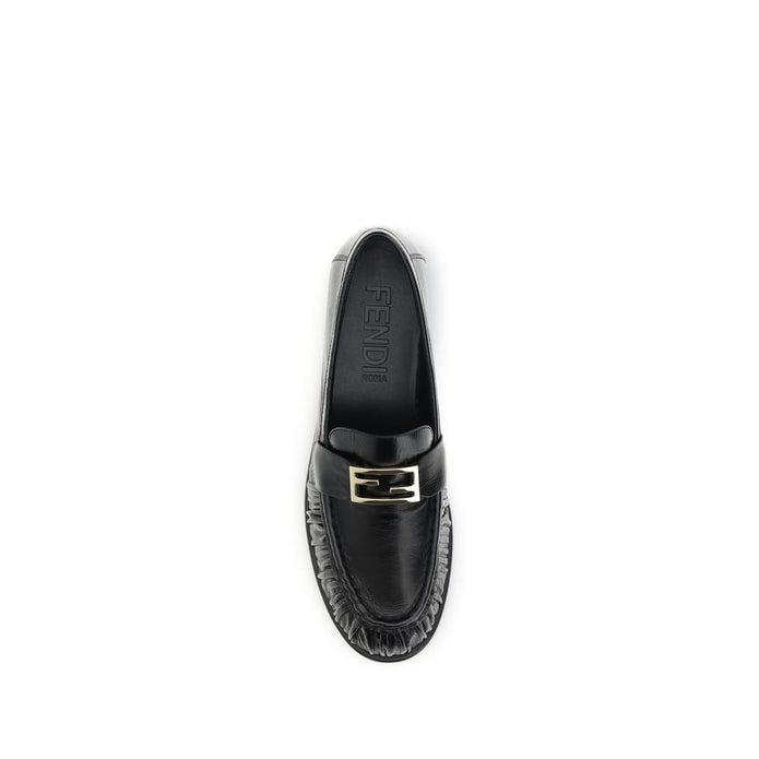 Black Calf Leather Bos Taurus Slip-On Loafers