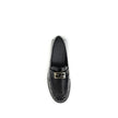 Black Calf Leather Bos Taurus Slip-On Loafers