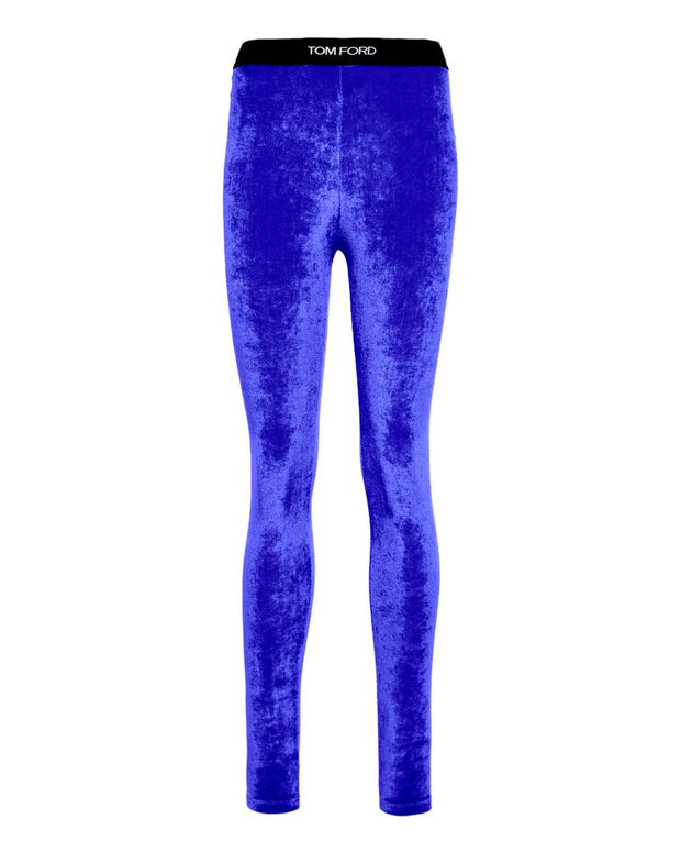 Blue Viscose Leggings