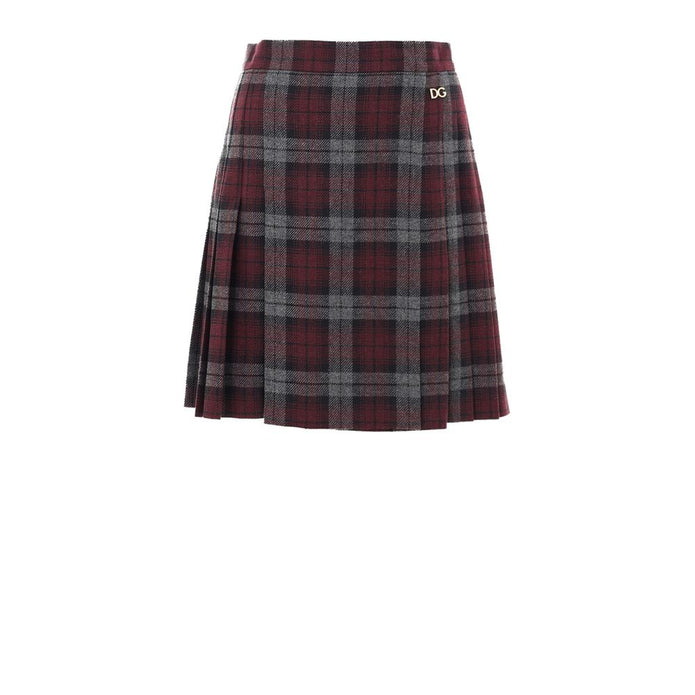 Bordeaux Wool Mini Skirt