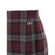 Bordeaux Wool Mini Skirt