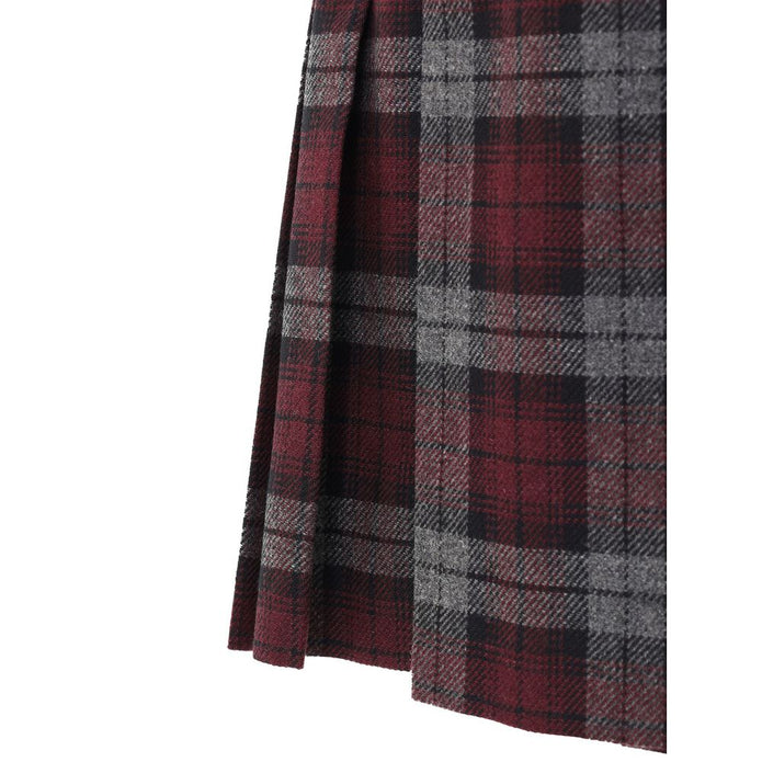 Bordeaux Wool Mini Skirt