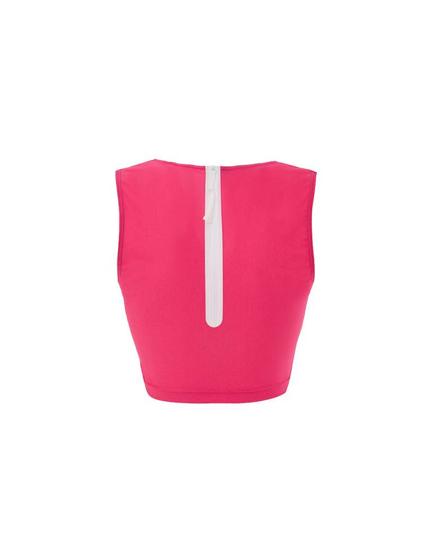 Fuchsia Polyamide Tank Tops